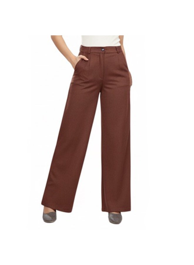 Smoky Egypt Wide Leg Gabardine Pants - Brick - Image 1